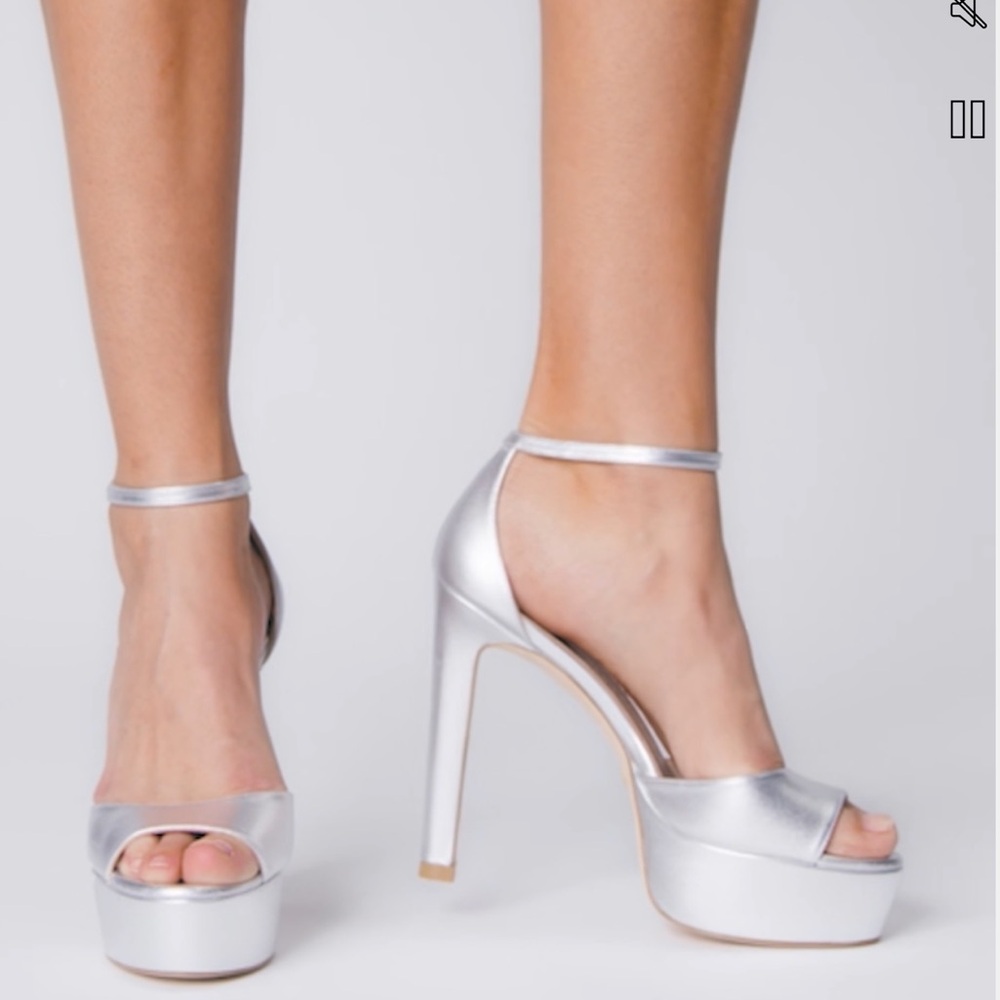 Stuart Weitzman Discoplatform Sandal, Worn Once